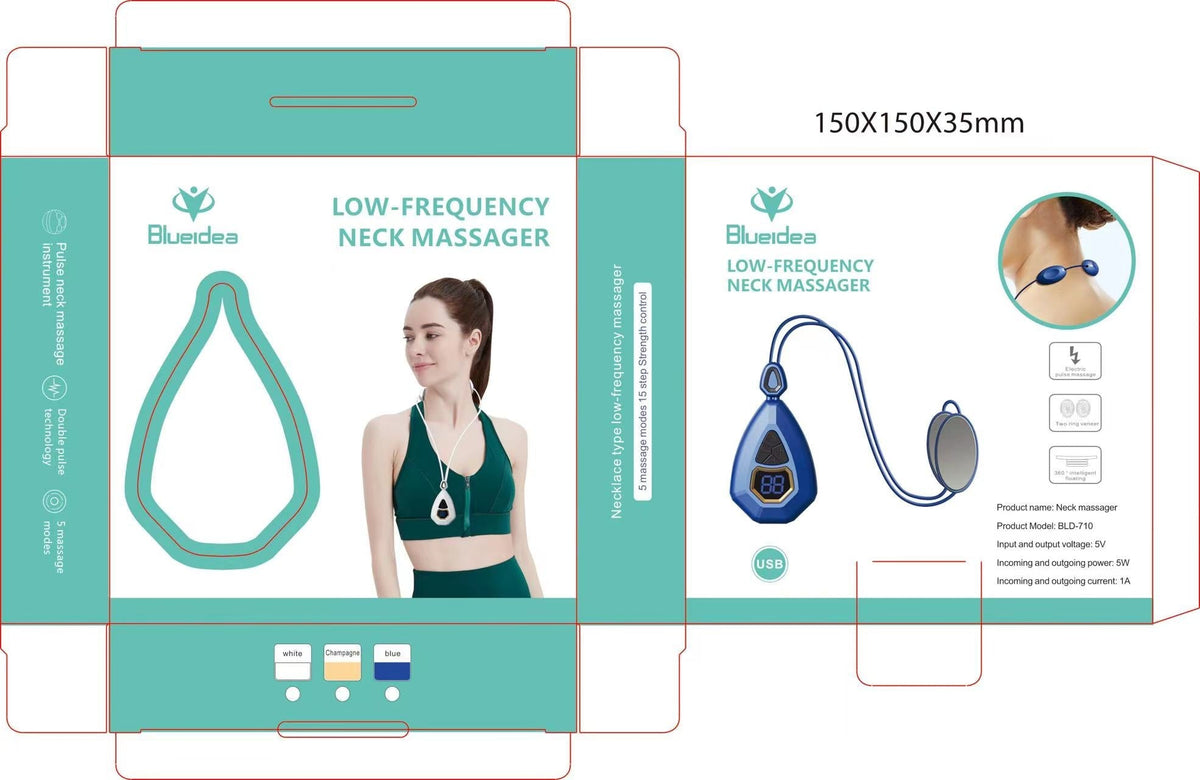 Low Frequency Neck Massager – Electric Pulse Therapy Device for Pain Relief & Muscle Relaxation
