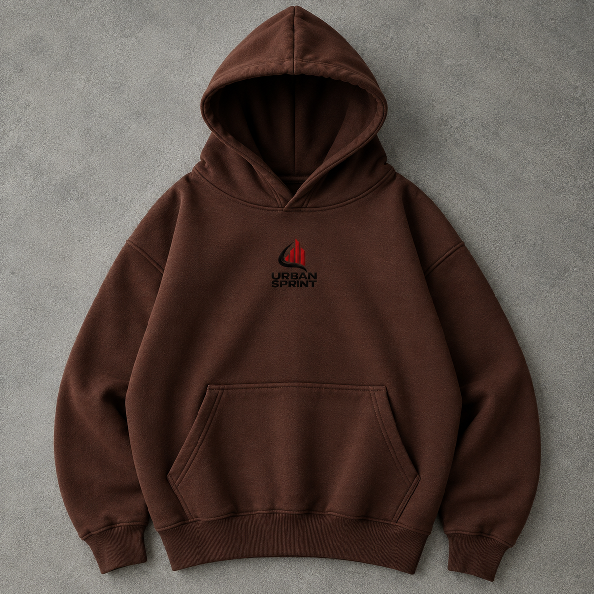 Urban Sprint Brown Oversized Hoodie for Men & Women | Premium Casual Pullover Sweatshirt | Winter Streetwear Hoodie